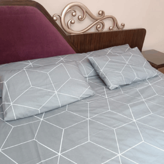 طقم سرير كبير (نقشة هندسية عصرية)