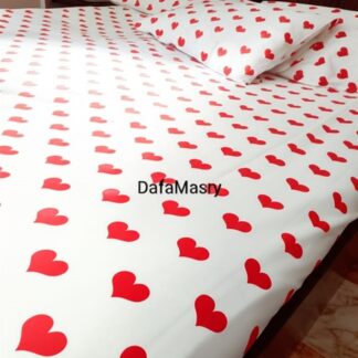 طقم سرير كبير  ( قلوب )